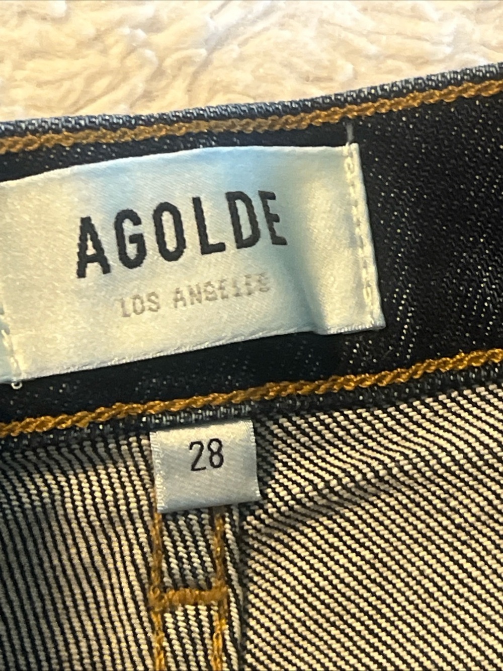 AGOLDE Pinch Waist Skinny Jeans Womens 28 Blue High Rise Dark Denim Stretch - Picture 2 of 7